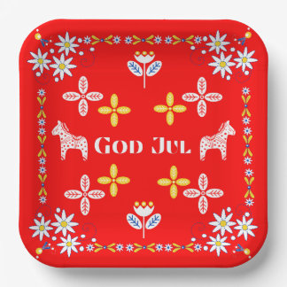 Skandinavischer Gott Jul Weihnachtsgeschirr Pappteller
