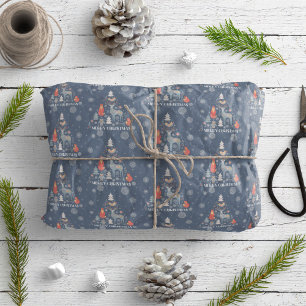Skandinavischer Rentierbaum Flora Tierschneeflocke Geschenkpapier