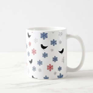 Skandinavischer Schneefall - Minimalistisch rot, w Kaffeetasse