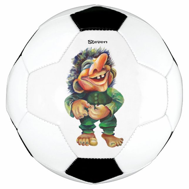 Skandinavischer Sonnentroll Illustration Wasserfar Fußball (Vorderseite)