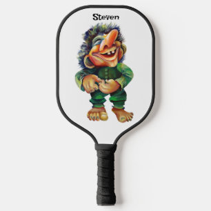 Skandinavischer Sonnentroll Illustration Wasserfar Pickleball Schläger