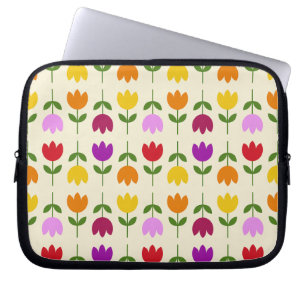 Skandinavischer Stil farbenfroh auf der Krm-Blume  Laptopschutzhülle