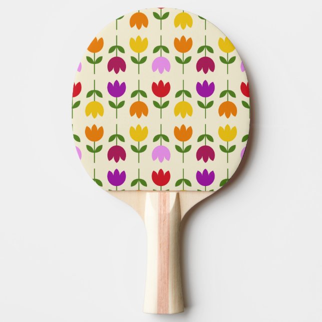 Skandinavischer Stil farbenfroh auf der Krm-Blume  Tischtennis Schläger (Vorderseite)