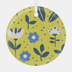Skandinavischer Stil, floralnahes Muster. Ornament Aus Glas
