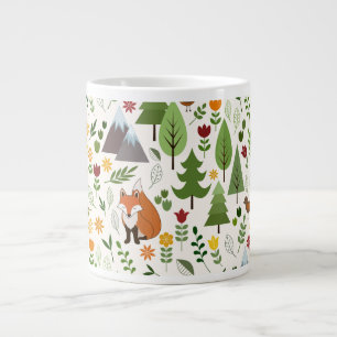 Skandinavischer Stil Illustrationen auf Creme Jumbo-Tasse