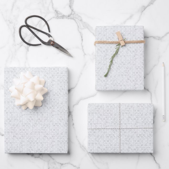 Skandinavischer Textur-Luxusteppich Geschenkpapier Set (Vorderseite)