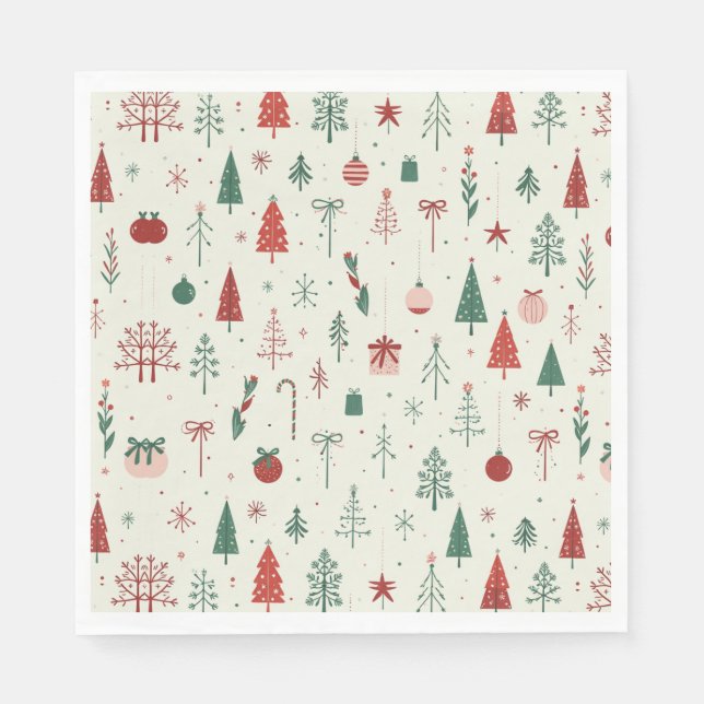 Skandinavischer Urwald Serviette (Vorderseite)