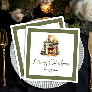 Skandinavischer Weihnachtsbaum Personalisierte Ser Serviette