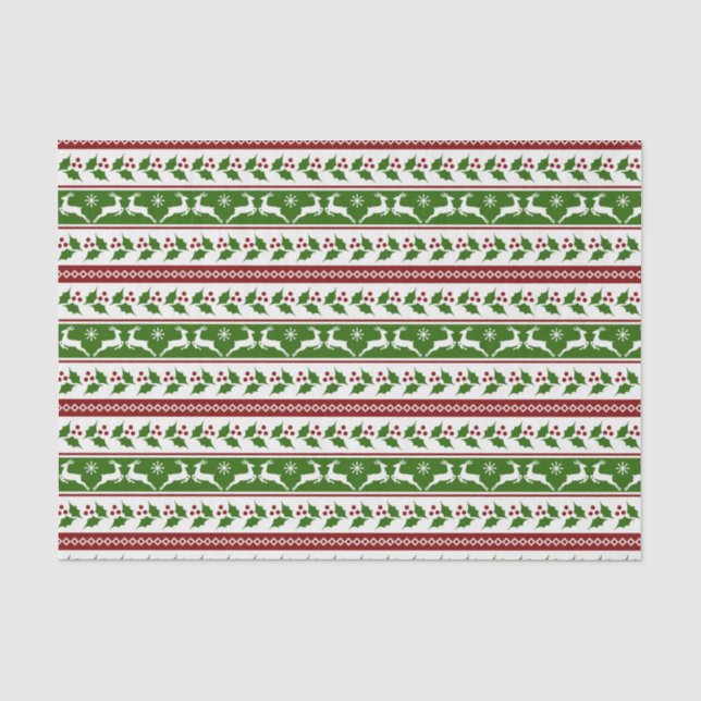 Skandinavischer Weihnachtsbaum Seidenpapier (Vorderseite)