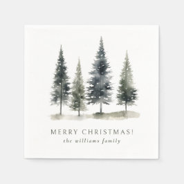 Skandinavischer Weihnachtsbaumurlaub Serviette