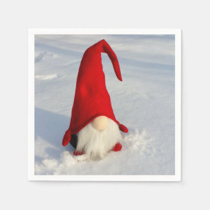 Skandinavischer WeihnachtsGnome Serviette