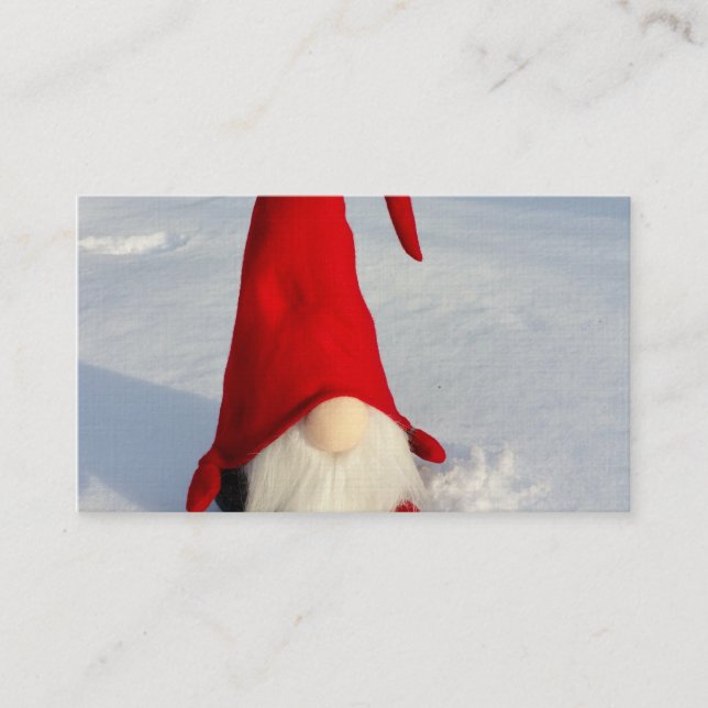 Skandinavischer WeihnachtsGnome Visitenkarte (Vorderseite)