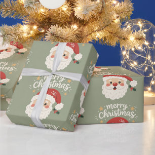 Skandinavischer Weihnachtsmann Frohe Weihnachten Geschenkpapier