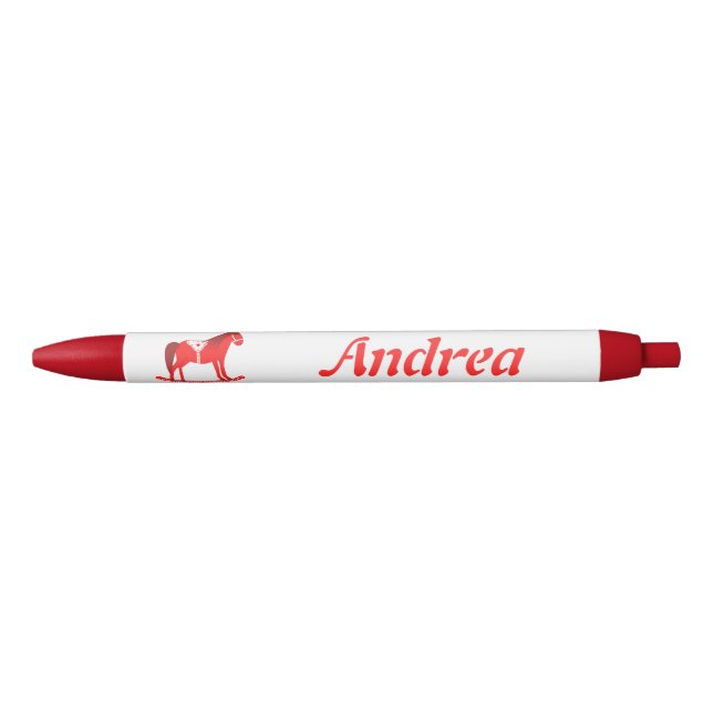 Skandinavischer Weihnachtsrockpferd-Individuelle N Kugelschreiber (Vorderseite)