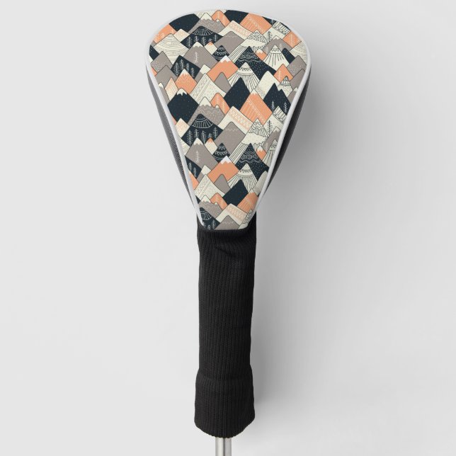 Skandinavisches Art-Gebirgsmuster Golf Headcover (Vorderseite)