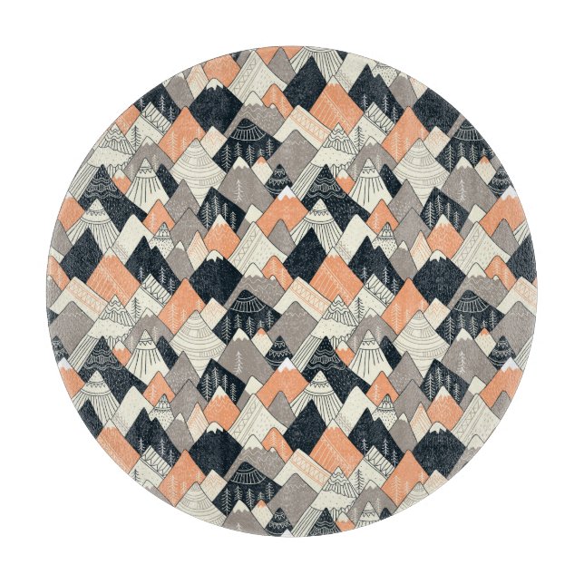 Skandinavisches Art-Gebirgsmuster Schneidebrett (Vorderseite)