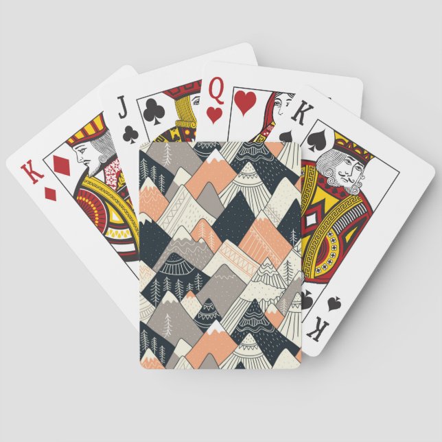 Skandinavisches Art-Gebirgsmuster Spielkarten (Rückseite)