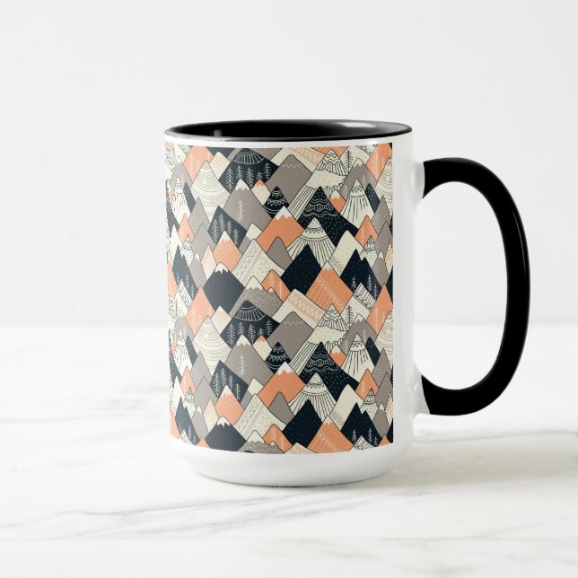 Skandinavisches Art-Gebirgsmuster Tasse (Rechts)