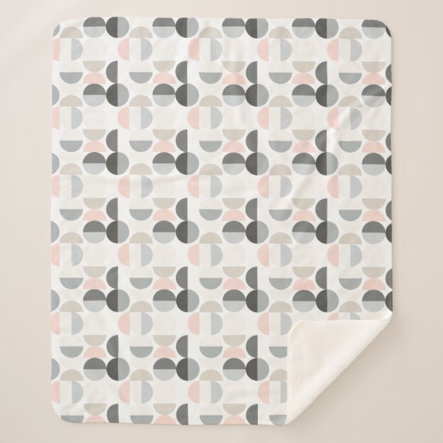 Skandinavisches Art-Halbrund-Muster Sherpadecke (Vorderseite)