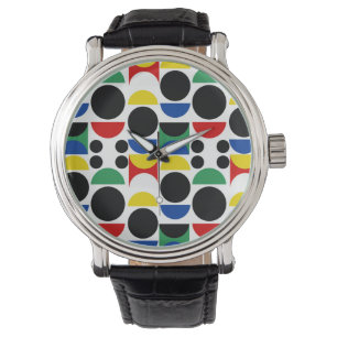 Skandinavisches Bauhaus Mid Century Muster Armbanduhr