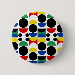 Skandinavisches Bauhaus Mid Century Muster Button