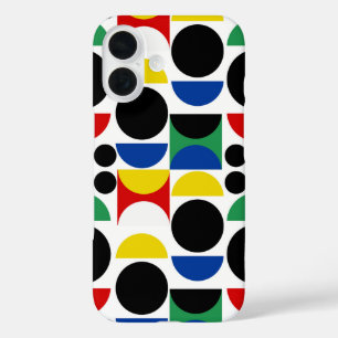 Skandinavisches Bauhaus Mid Century Muster iPhone 16 Hülle