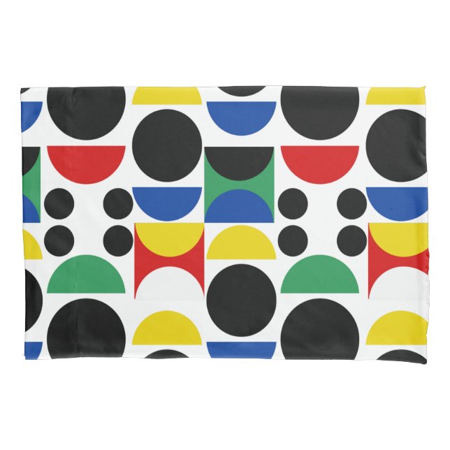 Skandinavisches Bauhaus Mid Century Muster Kissenbezug (Vorderseite)