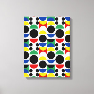 Skandinavisches Bauhaus Mid Century Muster Leinwanddruck