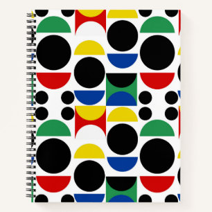 Skandinavisches Bauhaus Mid Century Muster Notizbuch