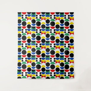 Skandinavisches Bauhaus Mid Century Muster Wandteppich