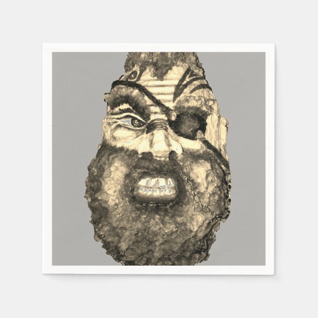 skandinavisches Beängstigend Viking Serviette (Vorderseite)