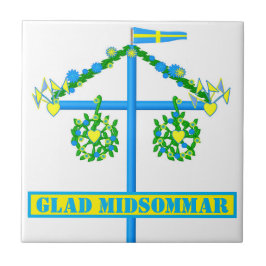 skandinavisches Design, Glad midsommar Fliese