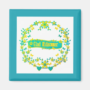 skandinavisches Design, Glad Midsommar Magnet