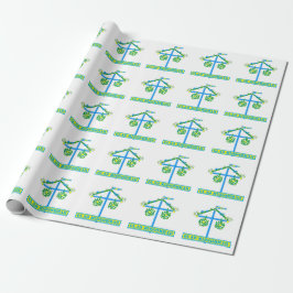 skandinavisches Design, Personalisiert Glad Midsom Geschenkpapier
