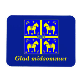 skandinavisches Design, Personalisiert Glad Midsom Magnet