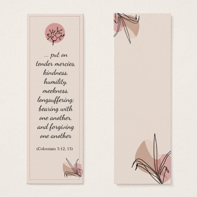 Skandinavisches Elegant Bläserbibel Verse Lesezeic (Vorne & Hinten)