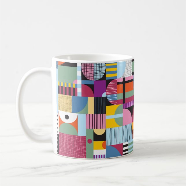 skandinavisches farbiges Muster Kaffeetasse (Links)