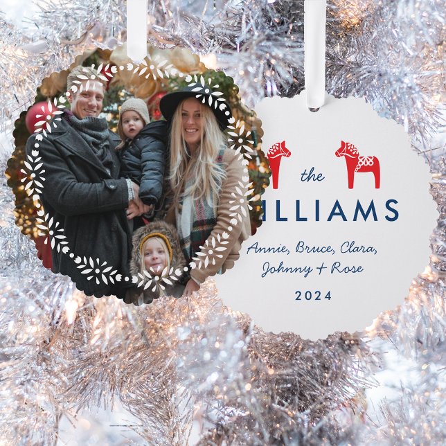 Skandinavisches Folk Dala HorChristmas Ornament Karte (Von Creator hochgeladen)