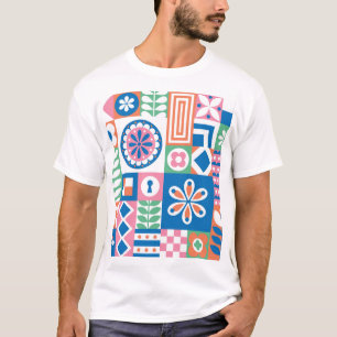 skandinavisches Folklore-Abstraktes Muster T-Shirt