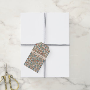 Skandinavisches Folkloredesign - Blume individuell Geschenkanhänger