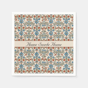 Skandinavisches Folkloredesign - Blume individuell Serviette