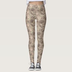 Skandinavisches geometrisches Blumenmotiv Leggings