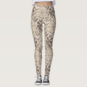 Skandinavisches geometrisches Blumenmotiv Leggings