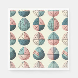 Skandinavisches geometrisches Osterei-Serviette Serviette