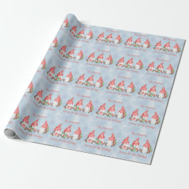 Skandinavisches Gnome für Urlaub Personalisiert  Geschenkpapier