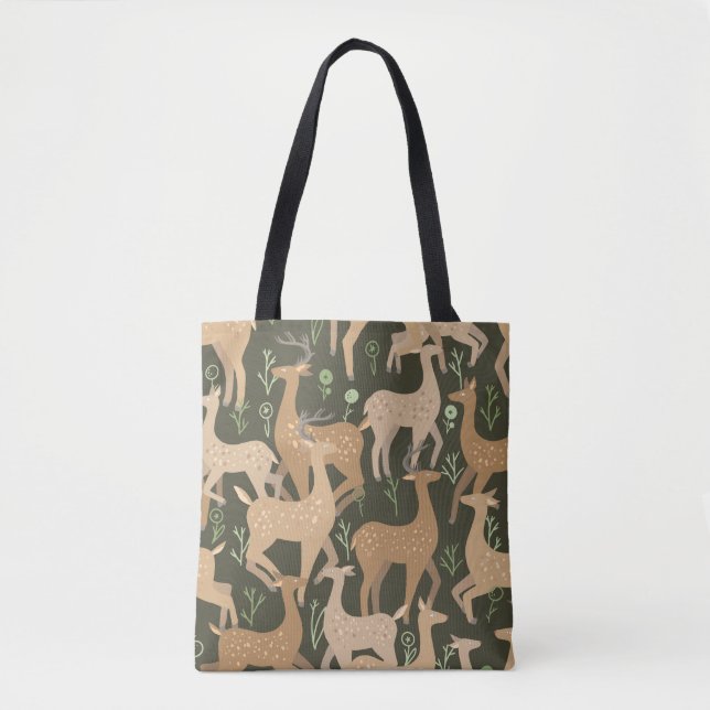 Skandinavisches Hirschwald Tasche (Vorderseite)