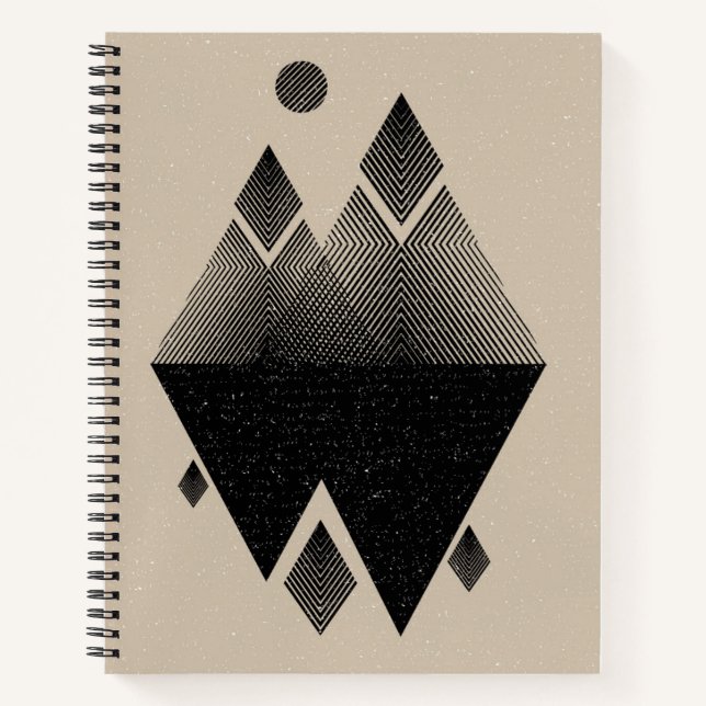 skandinavisches Inspiriertes Dreieck-Design Notizbuch (Vorderseite)