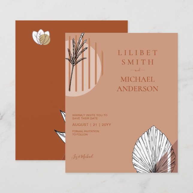 Skandinavisches Japandi - Abstrakte Formen SAVE TH (Vorne/Hinten)