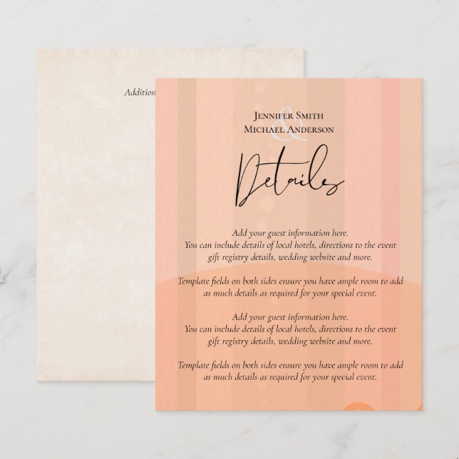 Skandinavisches Japandi Moderne Abstrakte Hochzeit (Vorne/Hinten)