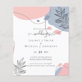 Skandinavisches Japandi Moderne Abstrakte Hochzeit Flyer